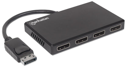 Manhattan 207737 Video Splitter DisplayPort 1 DP in: 4 DP out UHD, Color Pack of/Paquete de 1