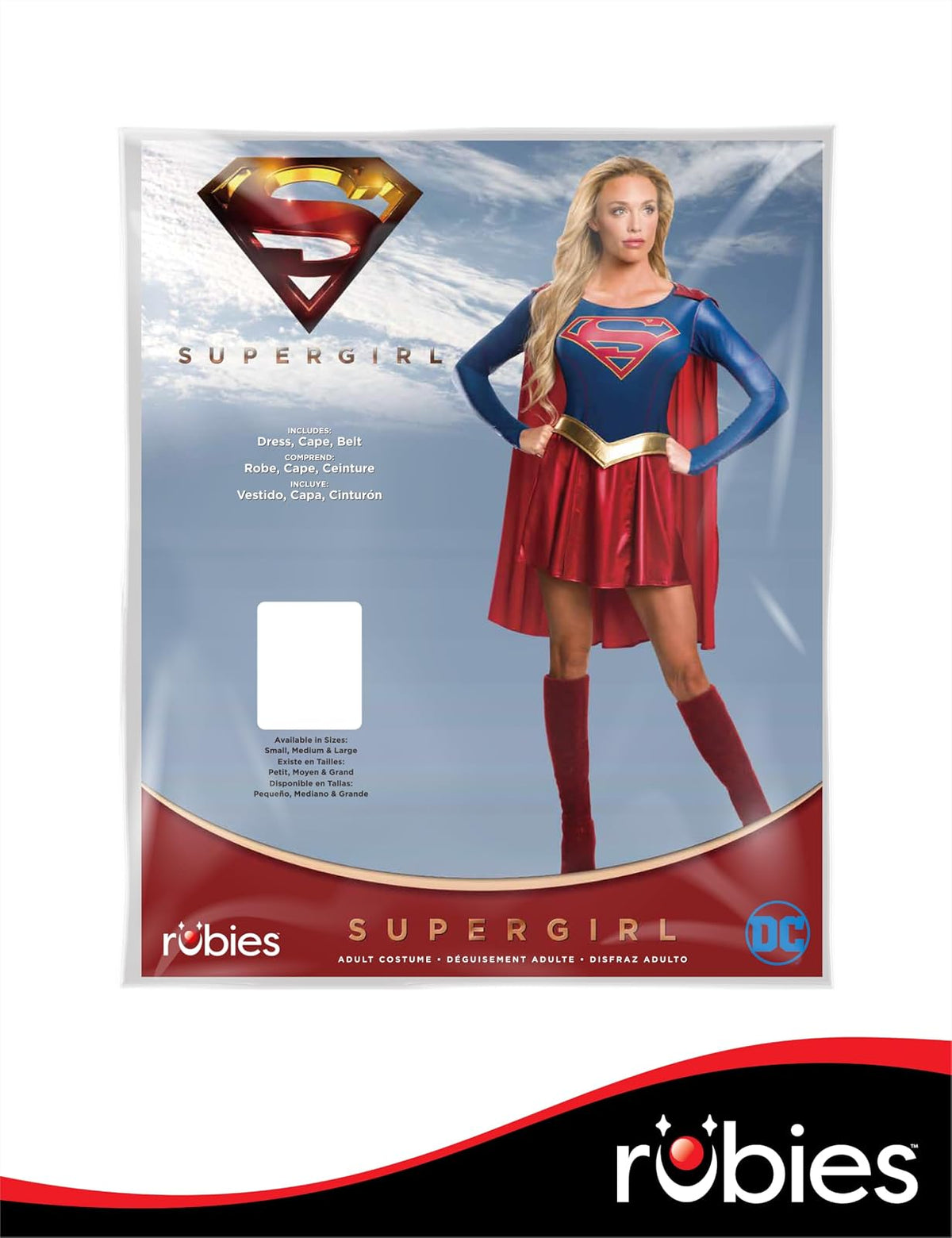 Rubie'S Vestido de Disfraz de Supergirl para Programa de televisión Disfraces de tamaño adultoMujer