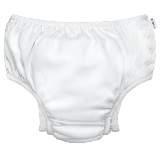 i Play., Pañal bañador para bebés, Absorbente y Reutilizable, Color New White (Blanco), de 12 a 18 Meses