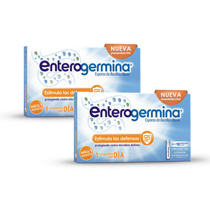 Enterogermina probióticos 2 billones, vial sin refrigeración, 20 ampolletas.