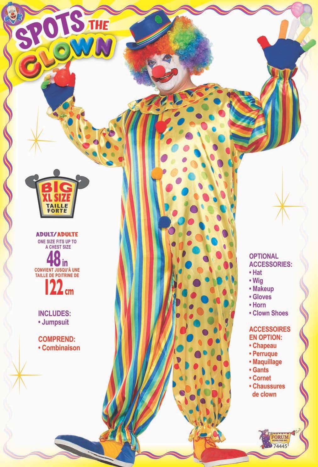Forum Novelties Spots The Payaso Disfraz
