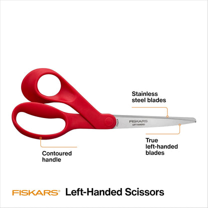 Fiskars 8 Inch All-purpose Left-hand Scissors (12-94508697WJ)