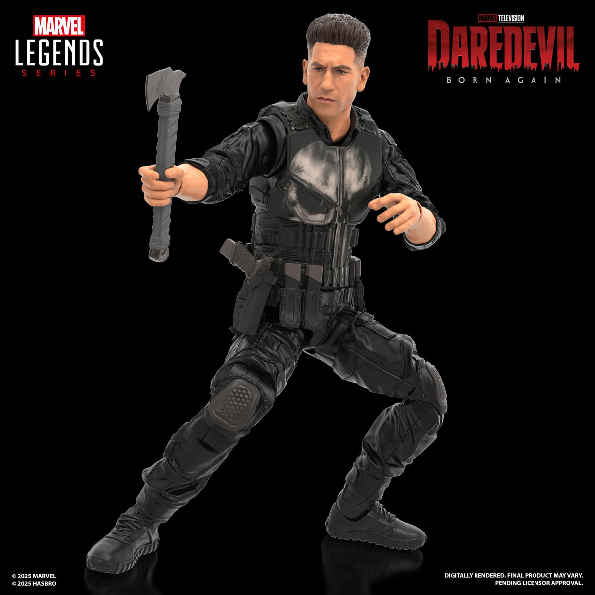 MARVEL Legends Series, Daredevil: Born Again, Figura de acción de Punisher de 15 cm