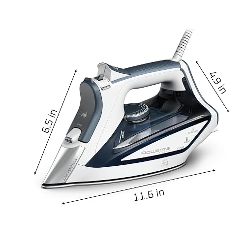 Rowenta - Vaporizador de Hierro para Ropa, Suela de Acero Inoxidable, 400 Agujeros de microvapor, Potente Plancha de Vapor, Ligero, a Prueba de Fugas, 1725 vatios