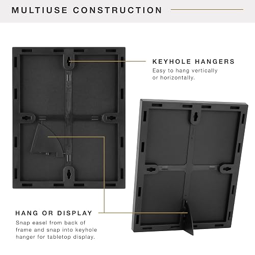 MCS Formato Marcos de fotos, negro, 8 x 10, paquete de 6