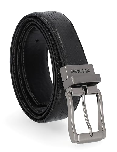 Steve Madden Cinturón de piel reversible para uso diario Cinturn para Hombre