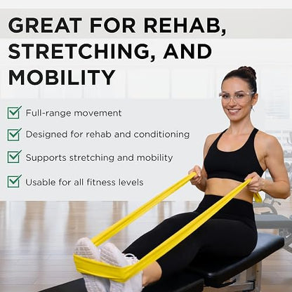 TheraBand Juego de Bandas elásticas de Resistencia Profesionales, de látex, para Ejercicios de Cuerpo,rehabilitación, Set - Yellow/Red/Green