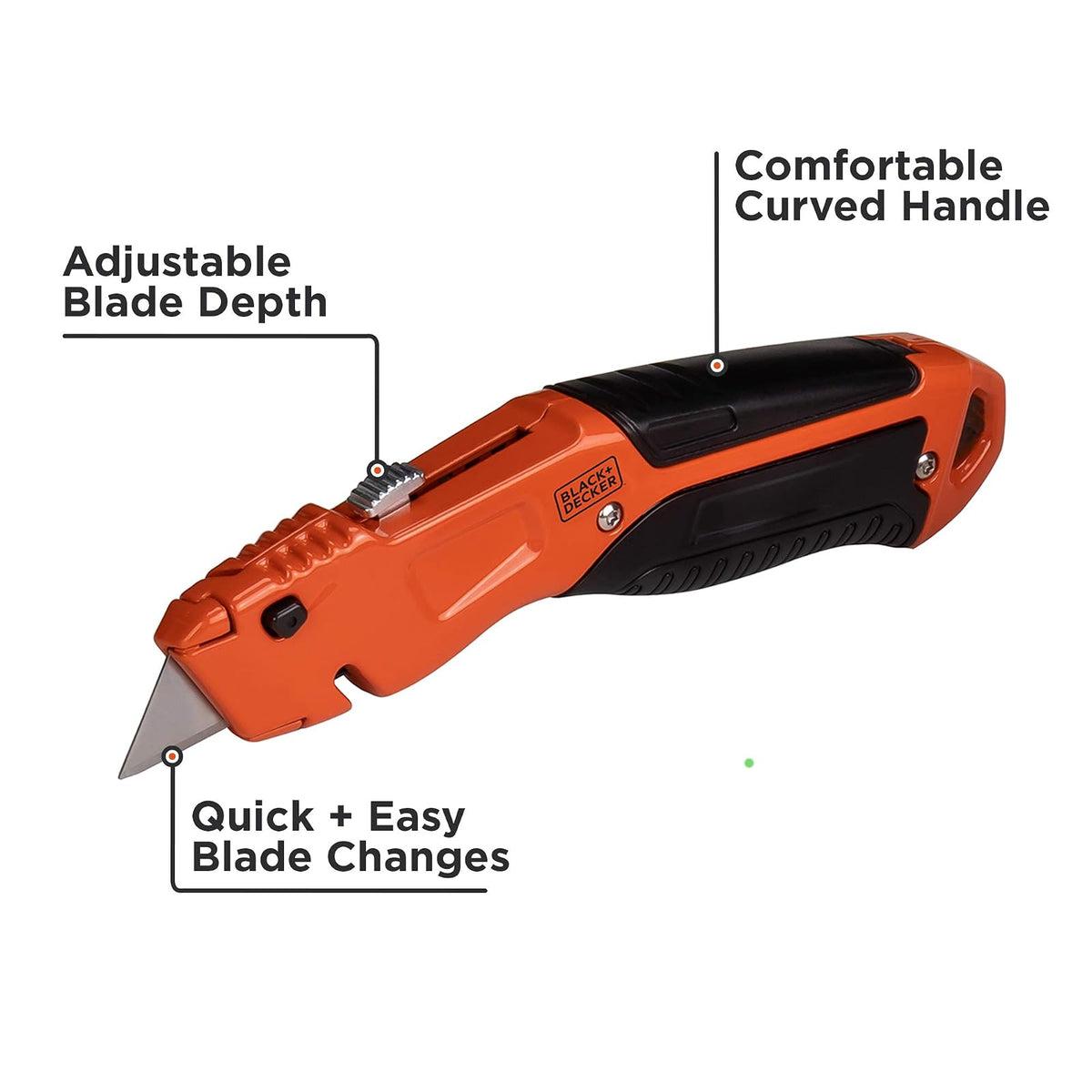 beyond by BLACK+DECKER Cuchillo utilitario, retráctil, hoja de cambio rápido, paquete de 2 (BDHT1039495APB)