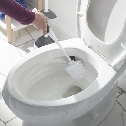 Clorox - Cepillo para Polvo para Inodoro con depurador Debajo del Borde