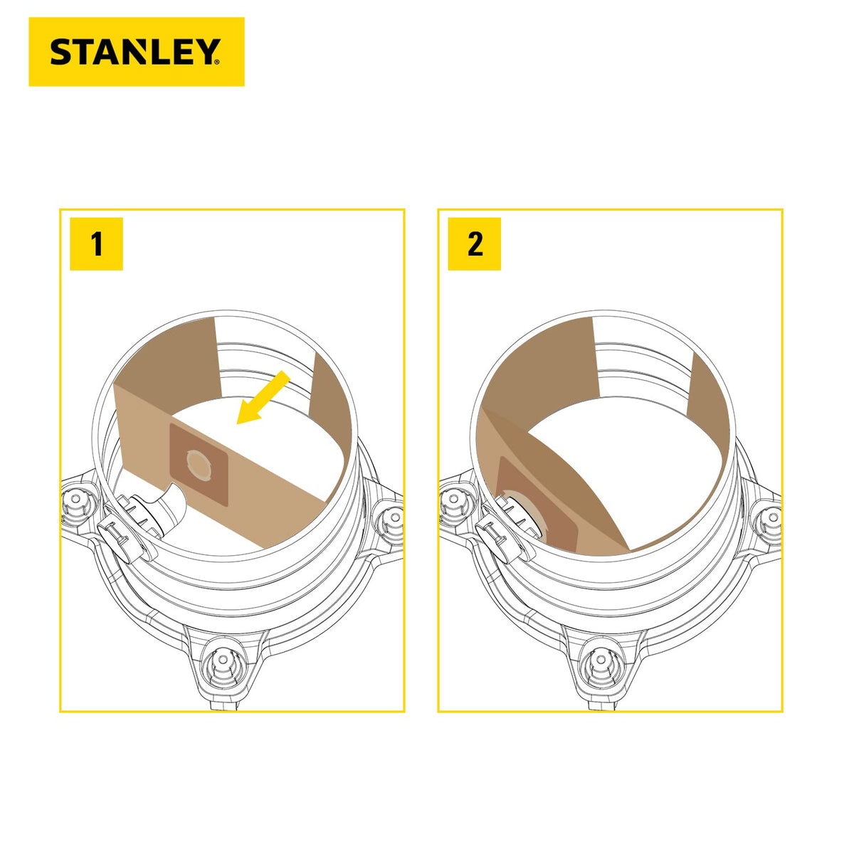 Stanley 13-1520 - Bolsa de filtro desechable para aspiradoras húmedas o secas de 10 galones, paquete de 3