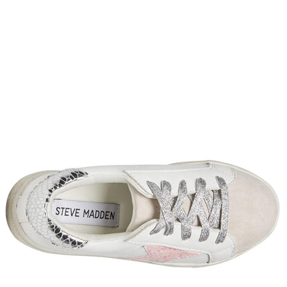 Steve Madden JREZUME Zapatillas Deportivas para niña, Color Blanco