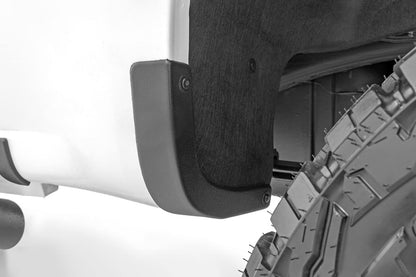 Rough Country Solapas de Lodo Delanteras y Traseras para Chevrolet Silverado 1500 2019-2025, ABS Tri-Blend Servicio Pesado 13002