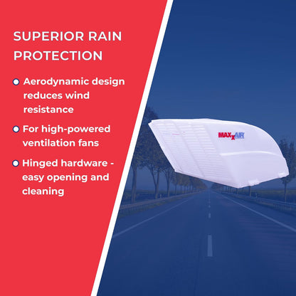 Maxxair fanmate Cover con EZ Clip Hardware, Blanco