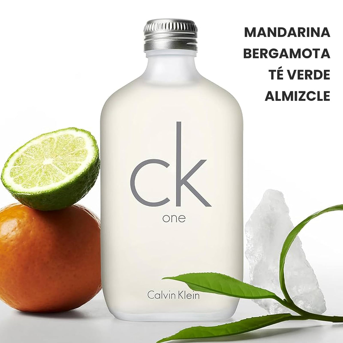 CALVIN KLEIN, Fragancia Unisex, CK One Eau de Toilette, Fragancia Fresca, Cítrica y Floral, Aromas de Bergamota, Té Verde y Almizcle, 100 ml