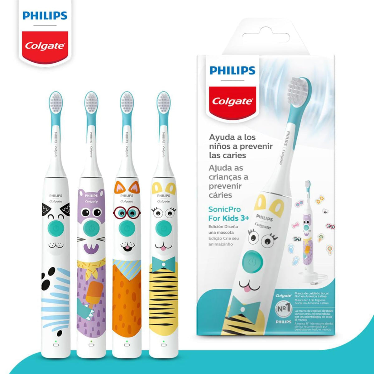 Colgate Philips Sonicpro 10 KIds Cepillo de dientes eléctrico | 31.000 Movimientos por Minuto, Seguro y Suave Para los Dientes de los niños, Funcional con App Interactiva de Cepillado