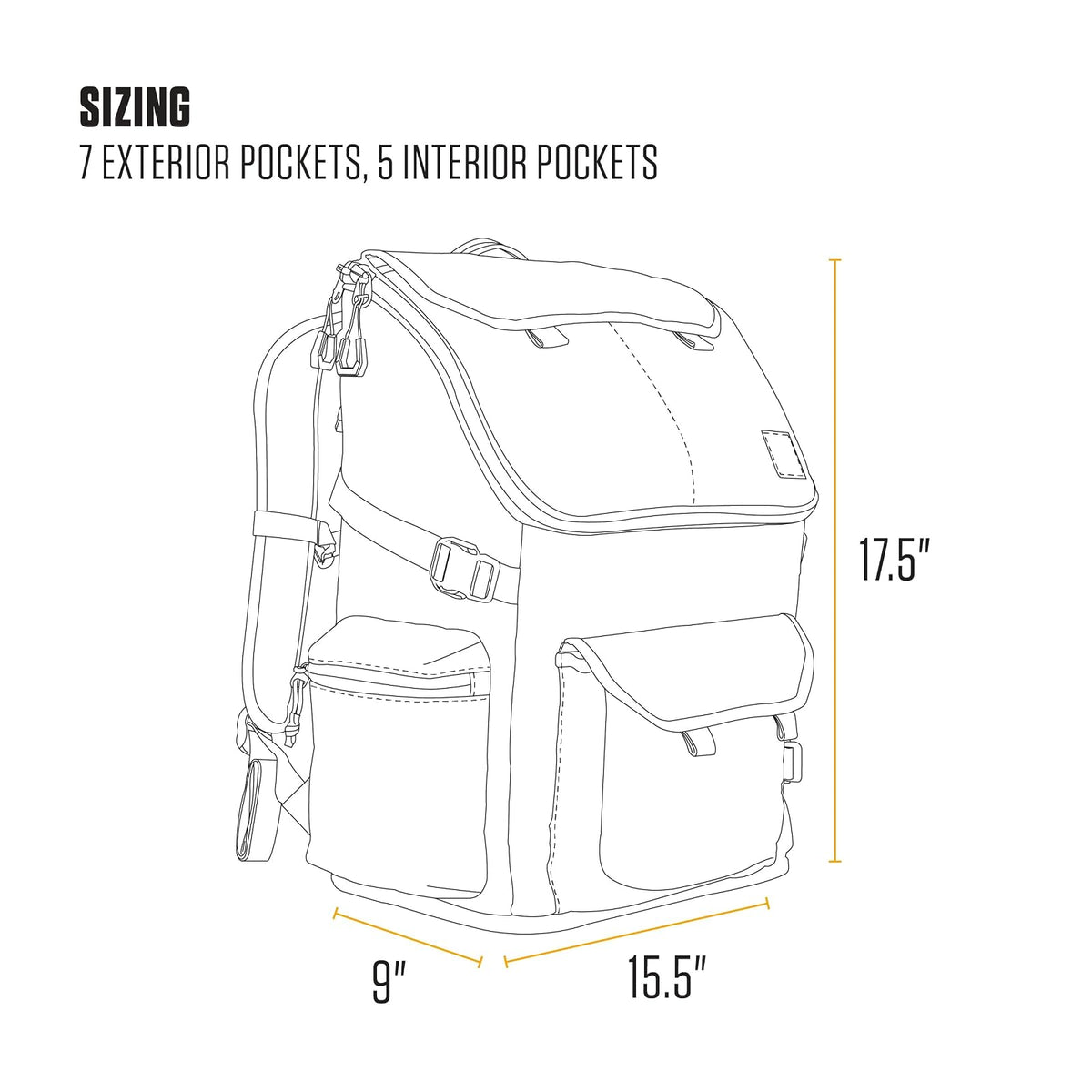 Carhartt - Mochila de nailon de 35 l, resistente al agua, con funda para portátil de 15 pulgadas