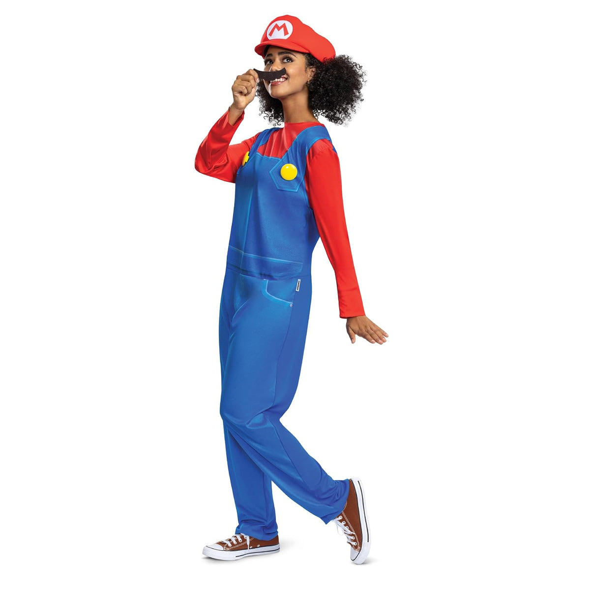 Disfraz de Mario para adultos, disfraz oficial de Super Mario Bros elevado, clásico para adultos, talla S/M