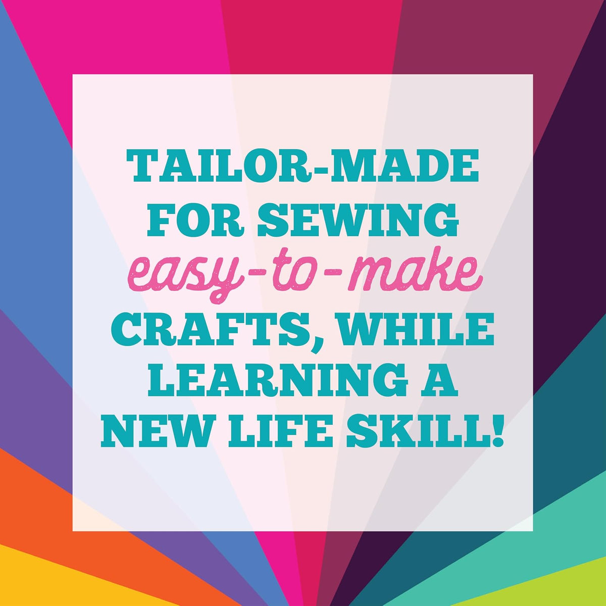 Craft-tastic Let's Learn to Sew – Mini kit de costura, artes y manualidades, suministros de arte, kit de bordado para principiantes, incluye suministros de costura, instrucciones fáciles de plegar,