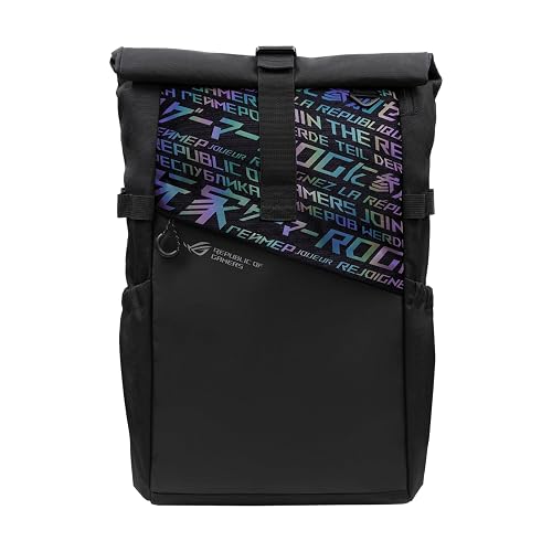 ASUS Mochila Gamer ROG BP4701 /Repelente al Agua/Holográfica/Bolsa Externa/Mochila Gamer/Gaming Laptop Backpack/Para Hombre y Mujer/Garantía en México