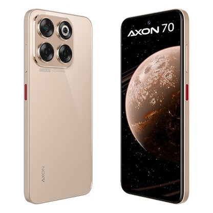 Celular ZTE Axon 70, 6.7” 120Hz, Cámara 108MP y 256GB+16GB RAM (6GB + 10GB dimámica), Batería 5000mAh, Dorado