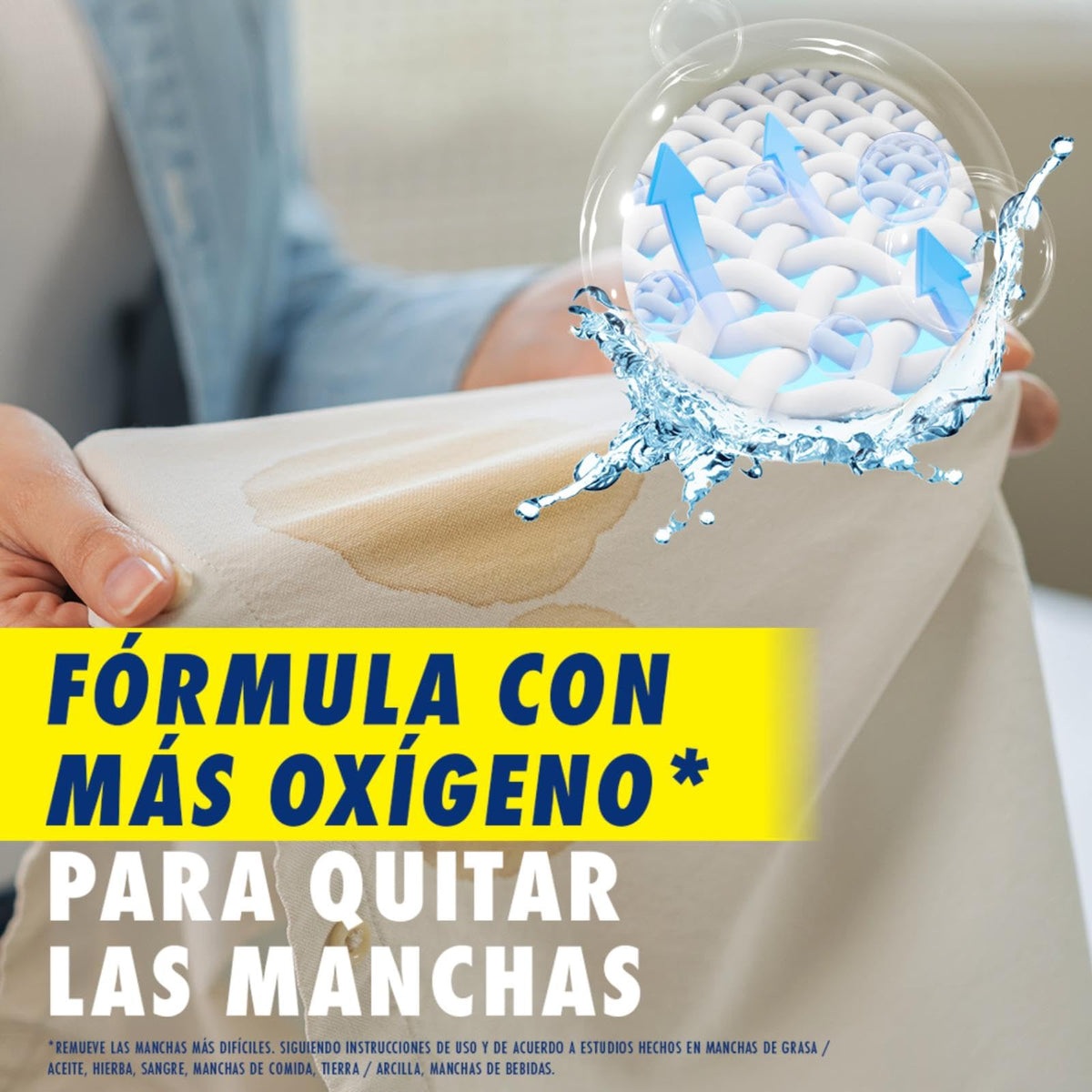 OxiClean Max Efficiency Quitamanchas en Polvo 3.6 kg. 101 Maneras de Uso. Elimina Manchas sin Tallar. Fórmula Concentrada, 20% más Poder de Oxígeno. Versátil para múltiples superficies