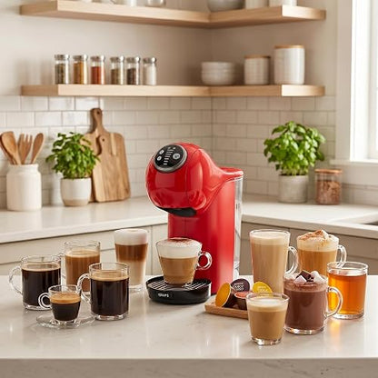 Krups Cafetera Dolce Gusto Genio S Plus Roja KP3405MX | Máquina de cápsulas, más de 30 bebidas, rápida y compacta, función Espresso Boost