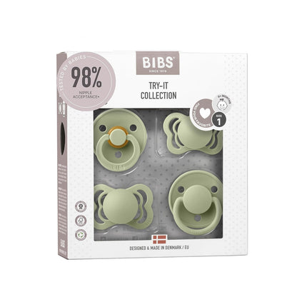 BIBS Chupón Colour 2 unidades, caucho natural, chupón danés con forma de cereza