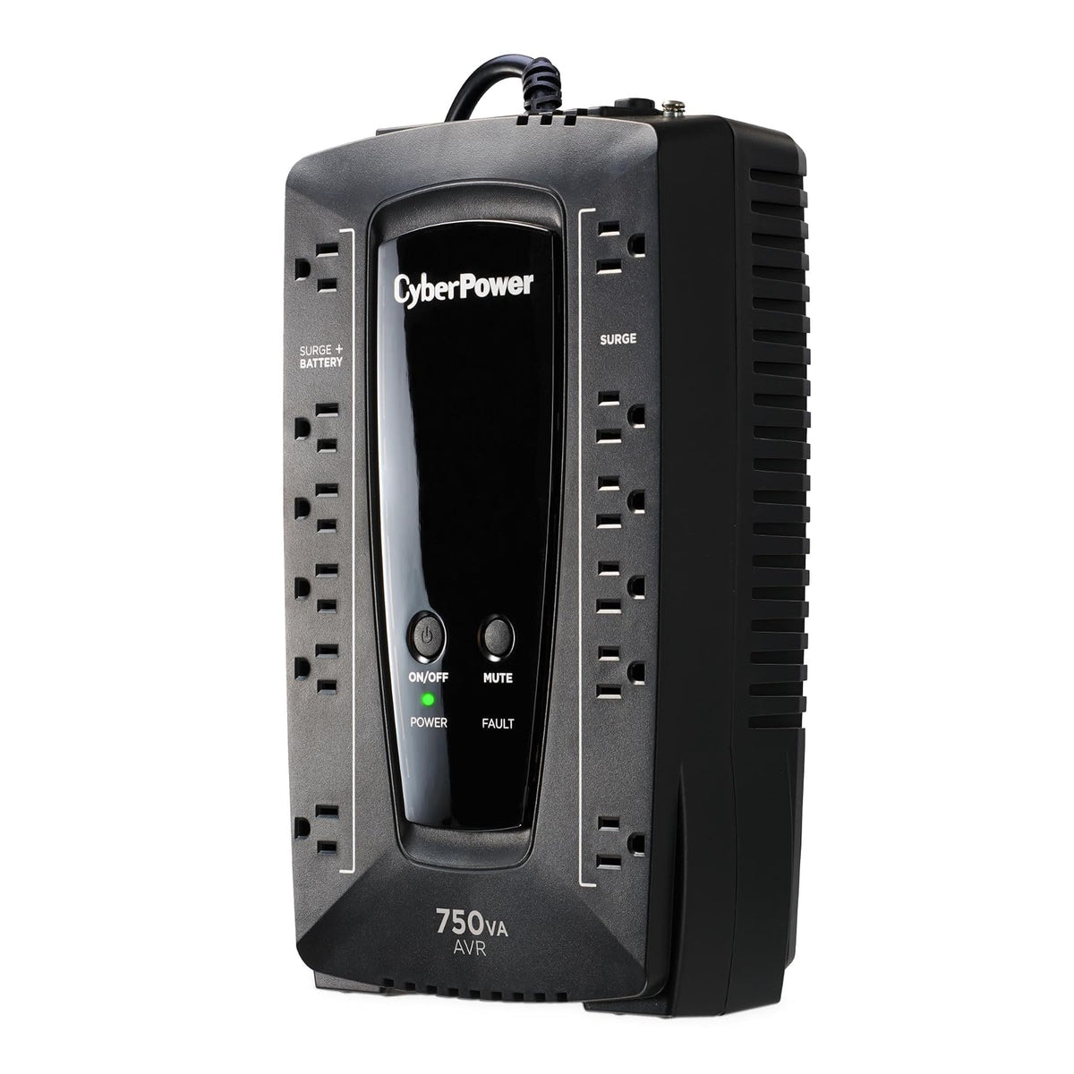 CyberPower UPS No-Break AVRG750U 750VA / 450W, Gabinete compacto, Regulador (AVR), 12 contactos, Garantía 3 años incluye batería