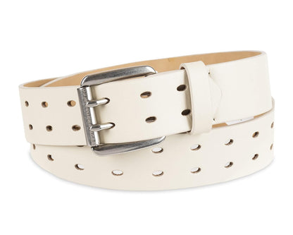 Levi's Cinturón de cuero informal. Cinturn para Mujer - Marfil - CH