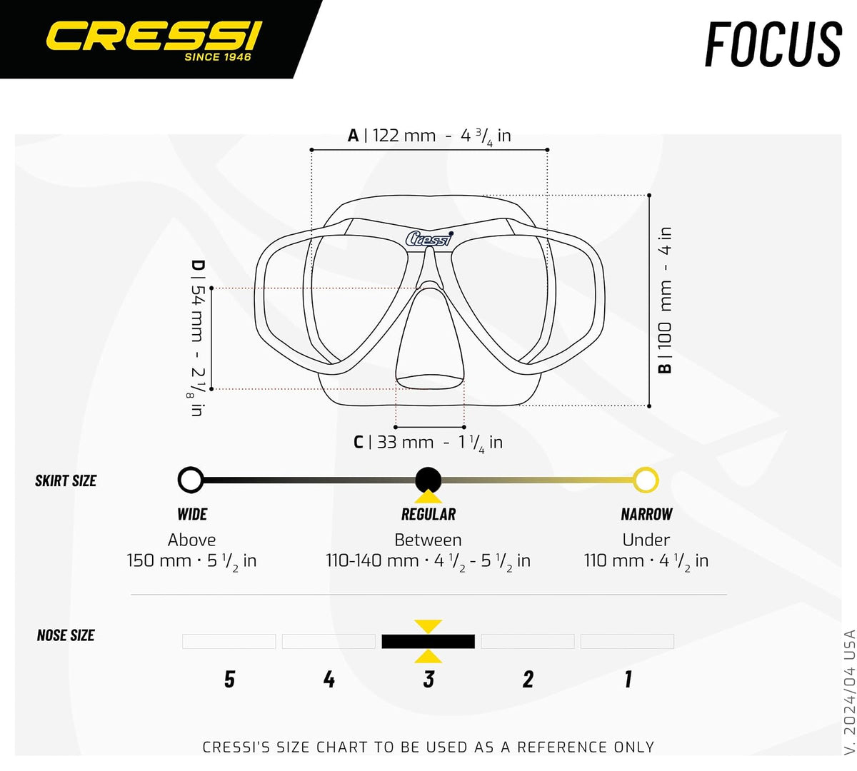 Visor Mascara Buceo Snorkeling Apnea Cressi Focus