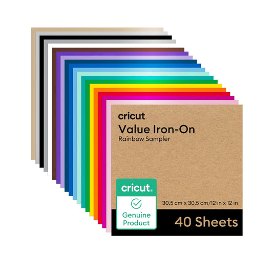 Cricut® Value - Muestreador termoadhesivo para planchar, 12 x 12 pulgadas