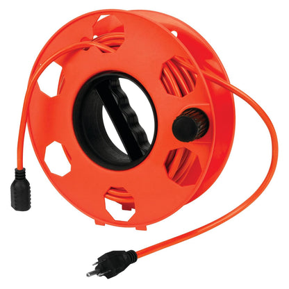 Performance Tool W2274 Carrete de Cable Resistente de 11 Pulgadas para Sujetar Cables de extensión, Naranja, Capacidad de 150 pies