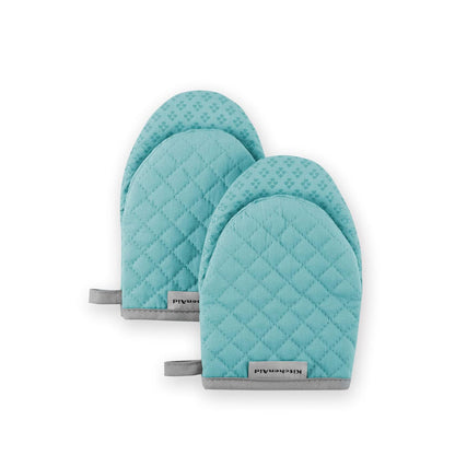 KitchenAid Manoplas y Agarraderas de Horno Asteroide, 2 Piezas - 5.5"x8" - Aqua Sky