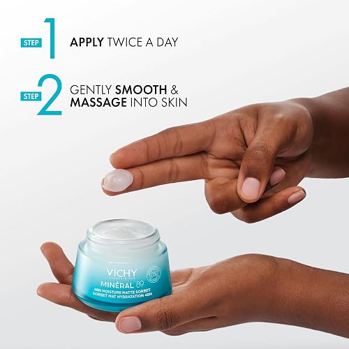 Vichy Minéral 89 Aqua Gel Matificante Dermatológico Piel Grasa 50ml | Matificante e Hidratante 48h, con Ácido Hialurónico y Niacinamida, Combate Imperfecciones, Control de Brillo