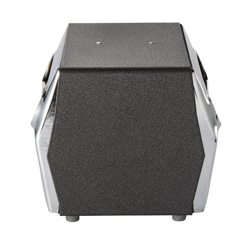 Dixie Dispensador de servilletas de plegado completo por GP PRO (Georgia-Pacific), cromo, 51602, 7.5 pulgadas de ancho x 6 pulgadas de profundidad x 5.4 pulgadas de alto, negro y cromado
