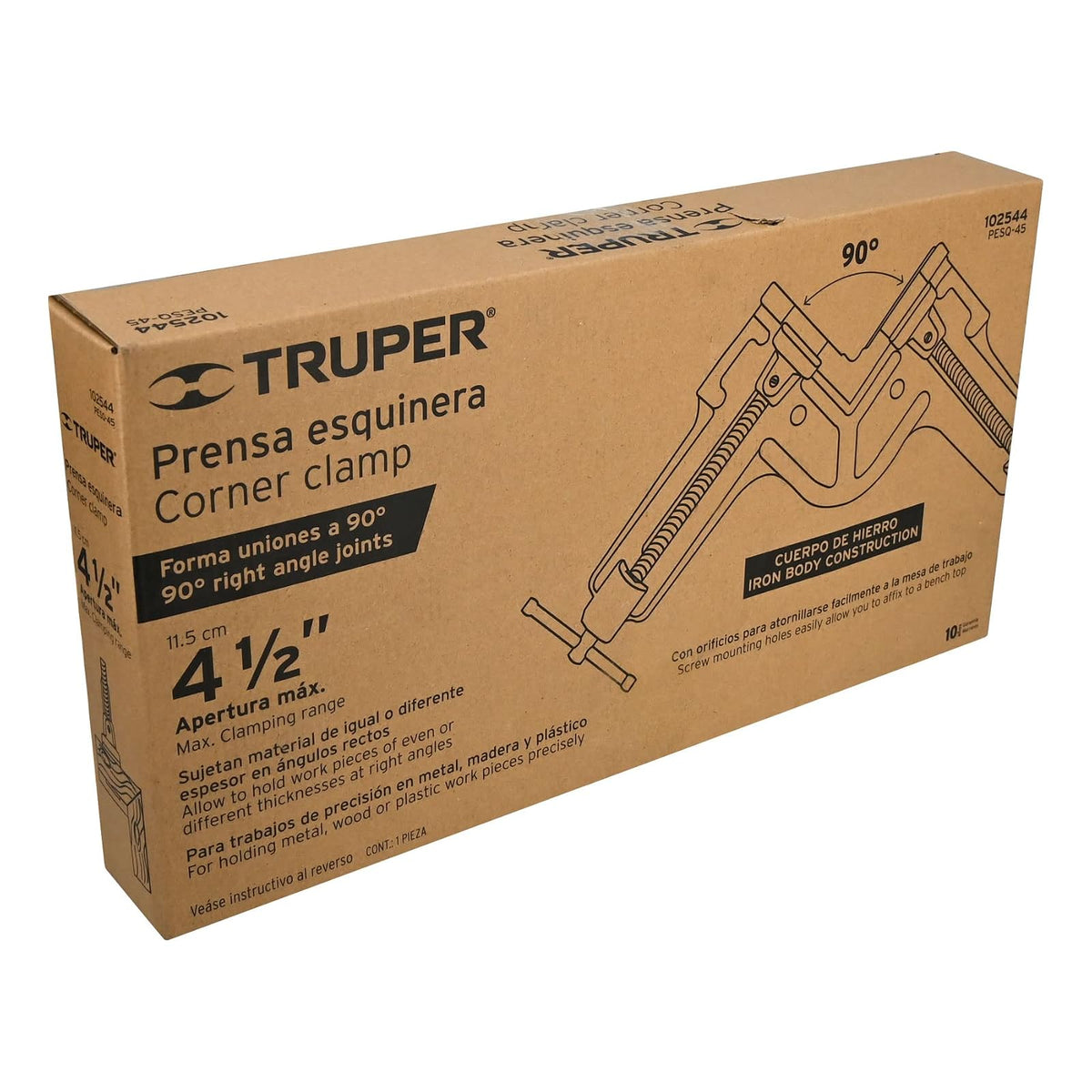 Truper PESQ-45, Prensa esquinera profesional 4-1/2"