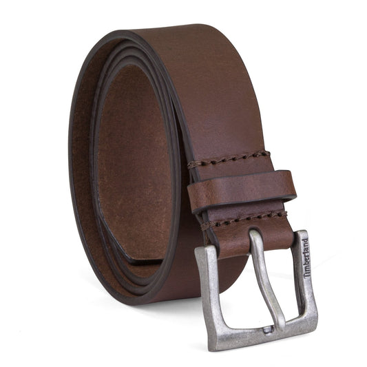 Timberland Cinturón de cuero clásico de 3.5 cm de ancho (tamaños grandes y altos disponibles) Cinturón para para hombre