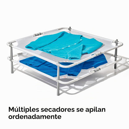 OXO 1327780 Secador para Ropa Plegable, Blanco, 66 x 36 cm | OXO Good Grips - Estante de secado plano para suéteres