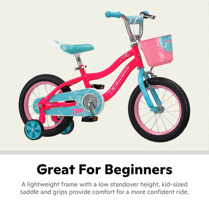 Schwinn ELM - Bicicleta para niña, con Marco SmartStart para Adaptarse a Las Proporciones de tu Hijo