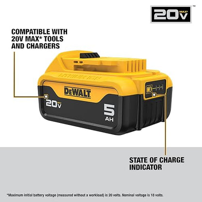 DEWALT Batería Portátil 5 AH, Ion de Litio, 20V MAX, DCB205