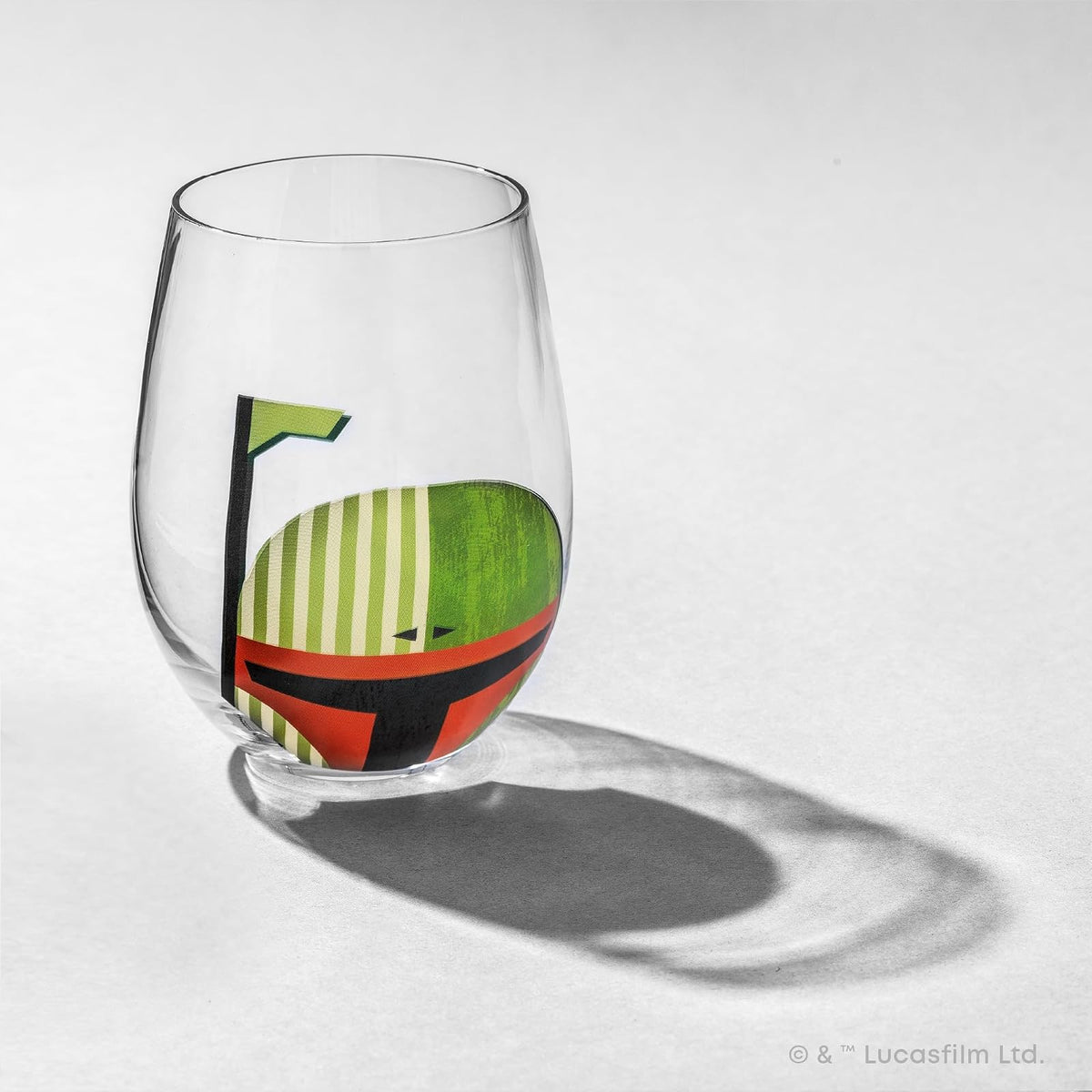 JoyJolt Star Wars™ Helmet Hues - Juego de 4 Vasos de Cristal Sin Tallo de 19oz, Coleccionables y Regalos para Adultos, Vasos de Cocina Temáticos
