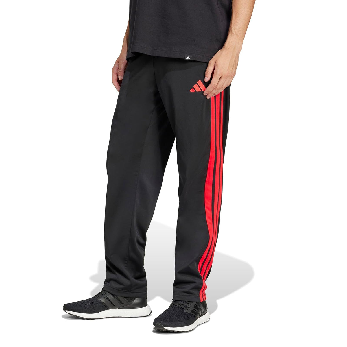 adidas 3-Stripes Tricot Opem Hem Track Pants Pantalones deportivosHombre - CH - Negro - rubí puro