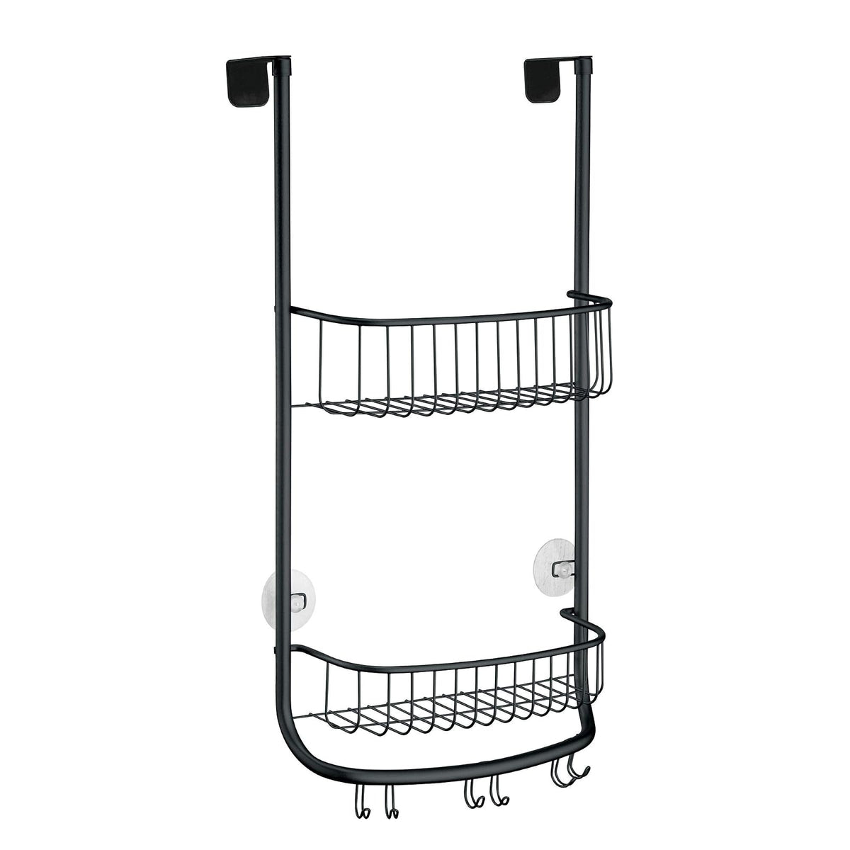 InterDesign Forma Estantería de baño para Colgar, pequeño Estante de Ducha de Metal, repisa de baño, Negro Mate