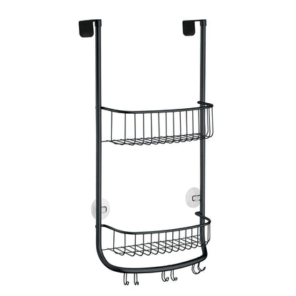 InterDesign Forma Estantería de baño para Colgar, pequeño Estante de Ducha de Metal, repisa de baño, Negro Mate