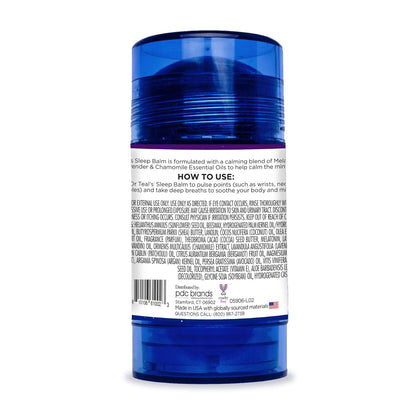 Dr Teal's Skin Care Agent S 2.5oz Blsamo Dormir Melatonina Aceites | 2.5 oz, aceites esenciales, bálsamo corporal, aplicación puntos pulso