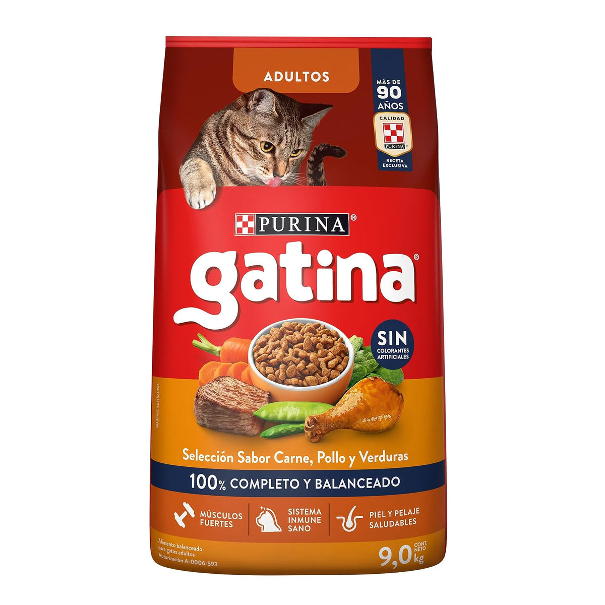 Gatina - Gatina Croquetas para Gato Adulto 9 Kg Pollo