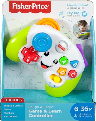 Fisher-Price Control de Juguete Ríe y Aprende con Luces Sonidos y Aprendizaje para Bebés de 6 Meses en Adelante