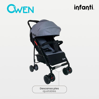INFANTI | Carriola para Bebe OWEN | Carreola con Portabebé - Con Barra de Seguridad Desmontable | Desde 6 Meses hasta 15 kg | Color Rosa