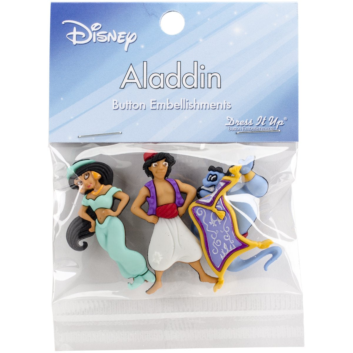 Dress It Up 7748 Botones Decorativos Disney, con Motivo de Aladino