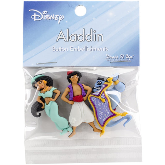 Dress It Up 7748 Botones Decorativos Disney, con Motivo de Aladino